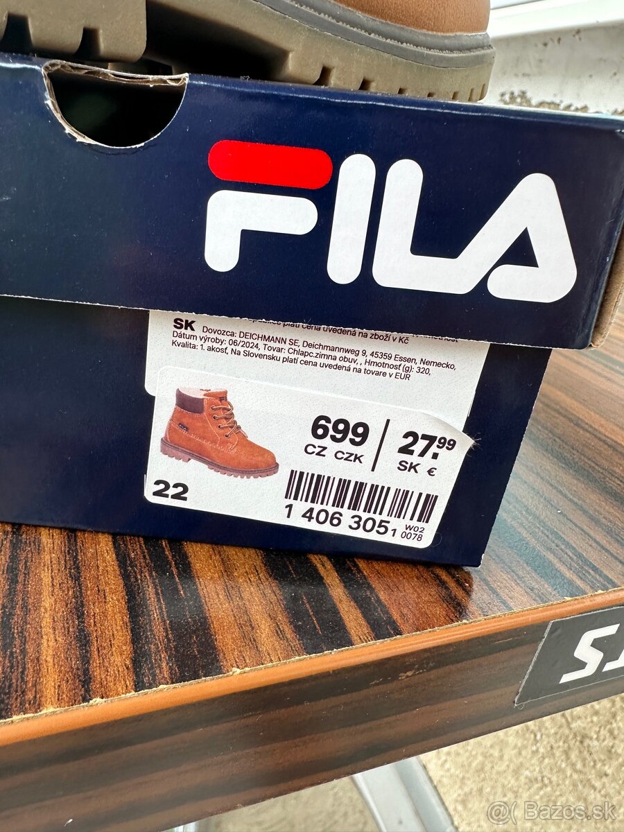 detské topánky Fila, veľkosť 22 - 3