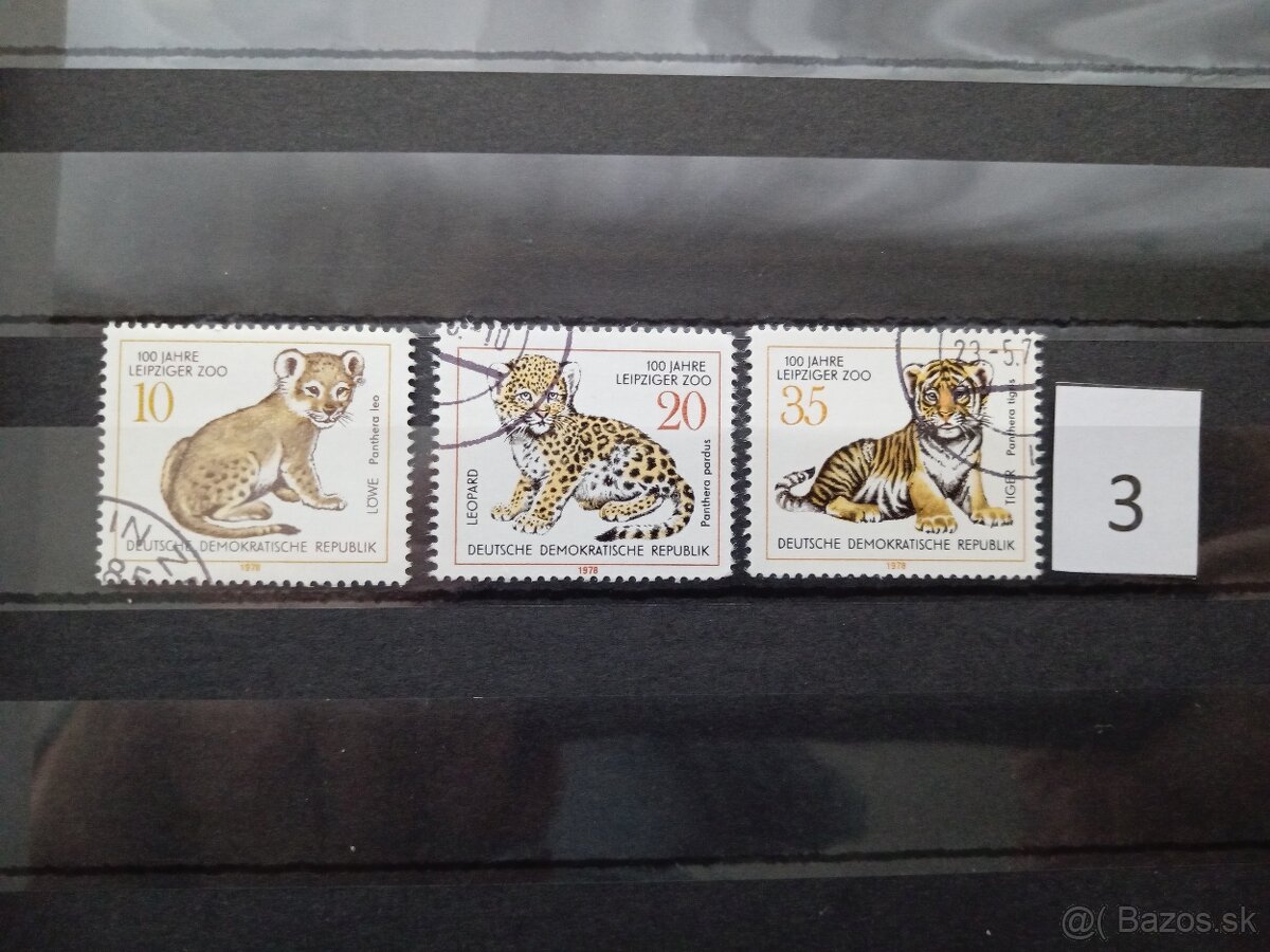 Poštové známky č.497 - FAUNA, flóra, rôzne - 20 sérií - 3