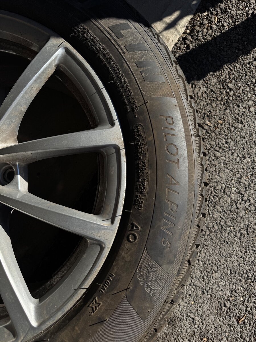 Audi R17 originál ALU disky + zimné pneu Michelin - 3