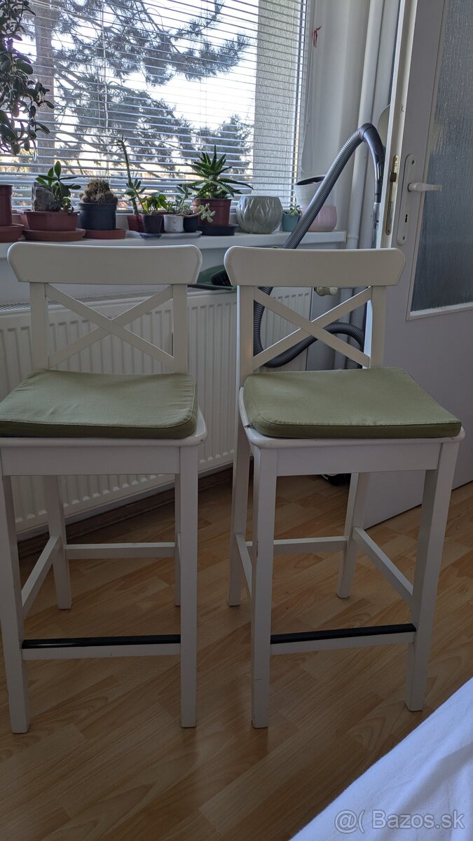 Barové stoličky biela IKEA - 3