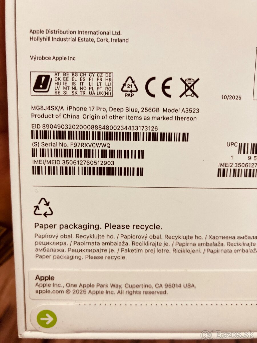 iPhone 17 pro 256 blue zabalený záruka - 3