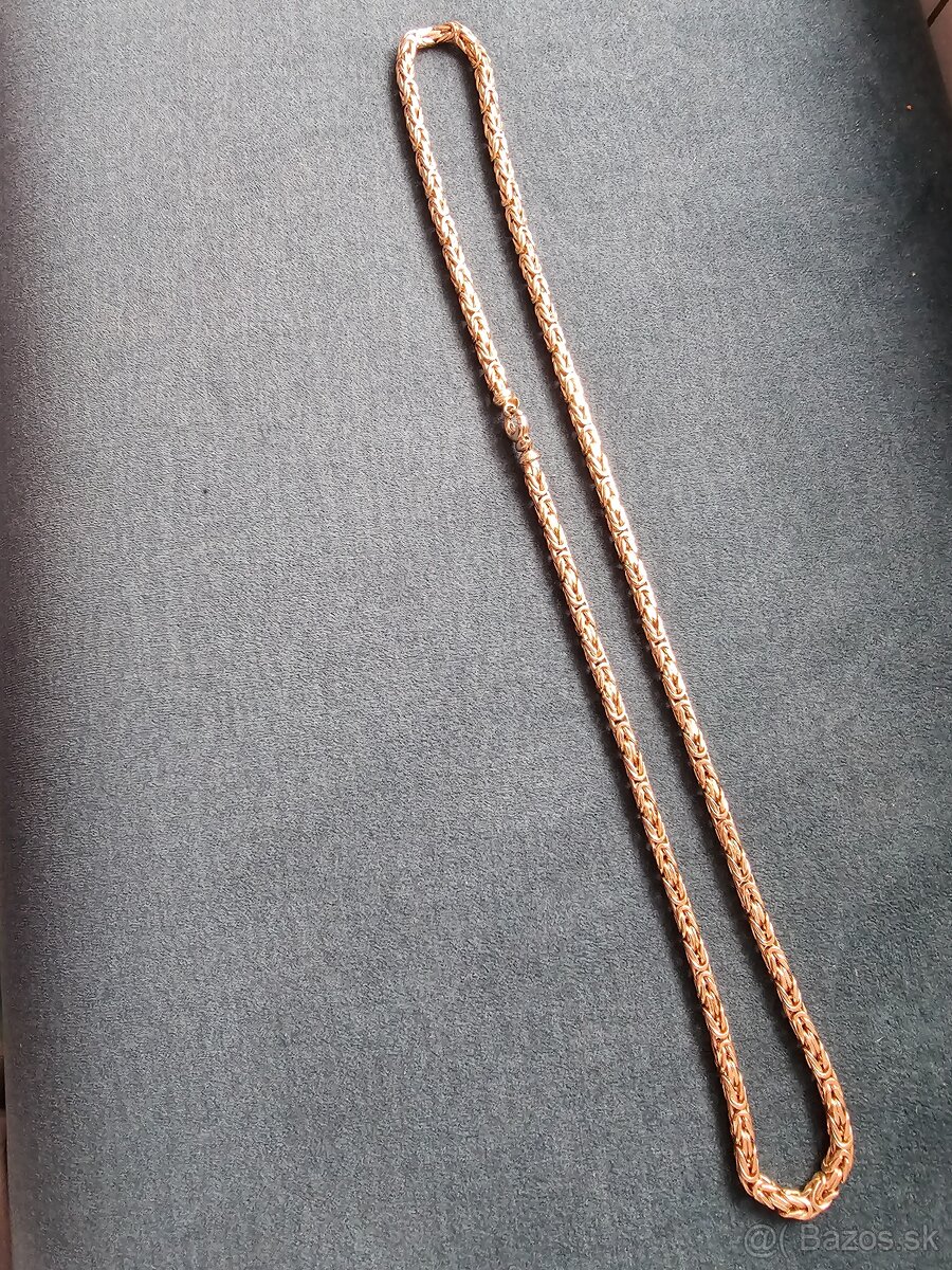 Kráľovský vzor 14 karátov zlatá retiazka - 3