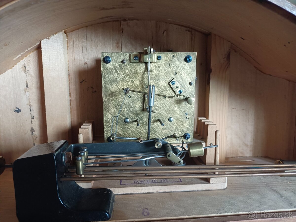 Krbové stolní hodiny starožitný Německo - 3