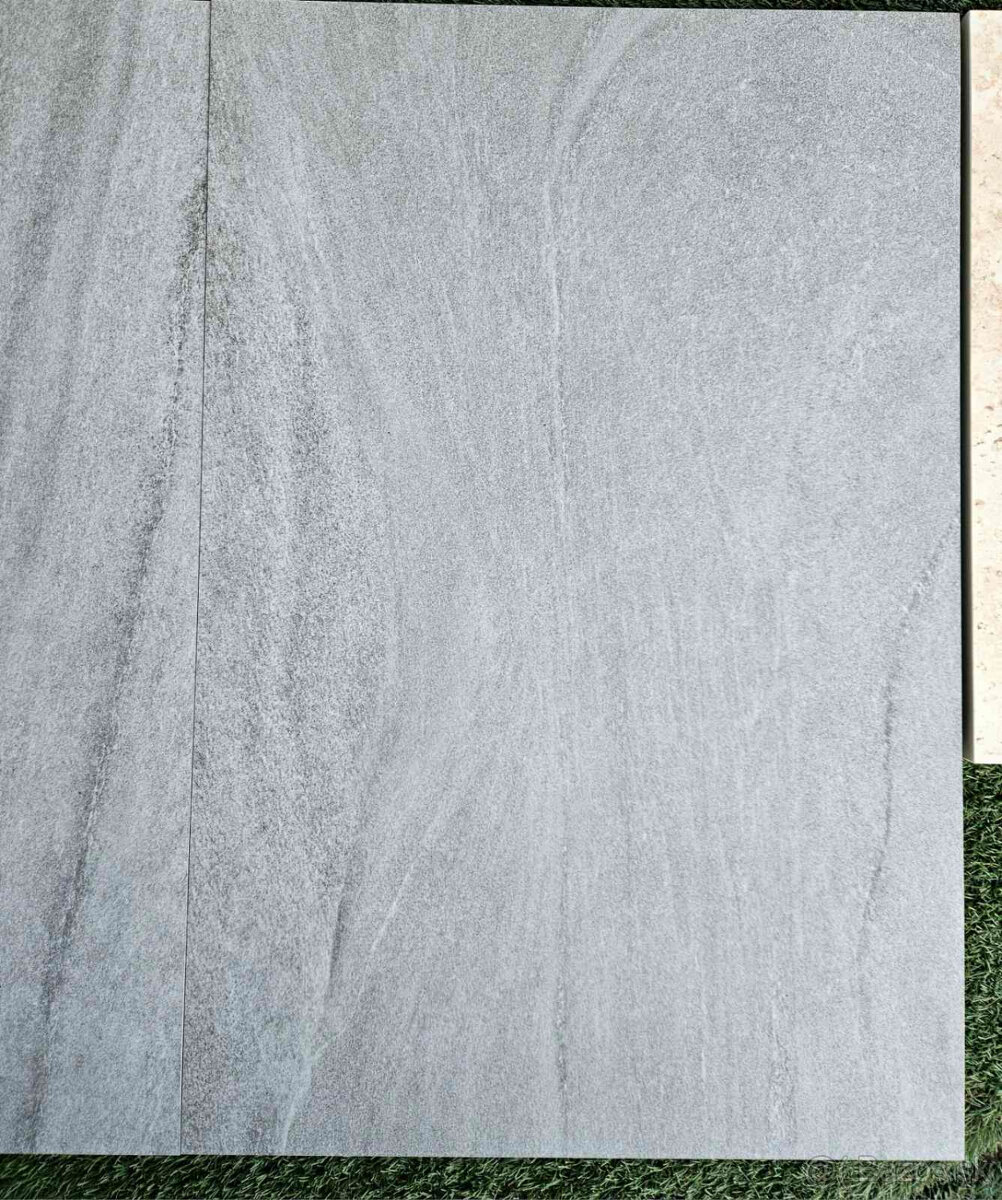 Dlažba veľkoformát 90x60, hrubka 2cm, vzhľad kameň sivá - 3