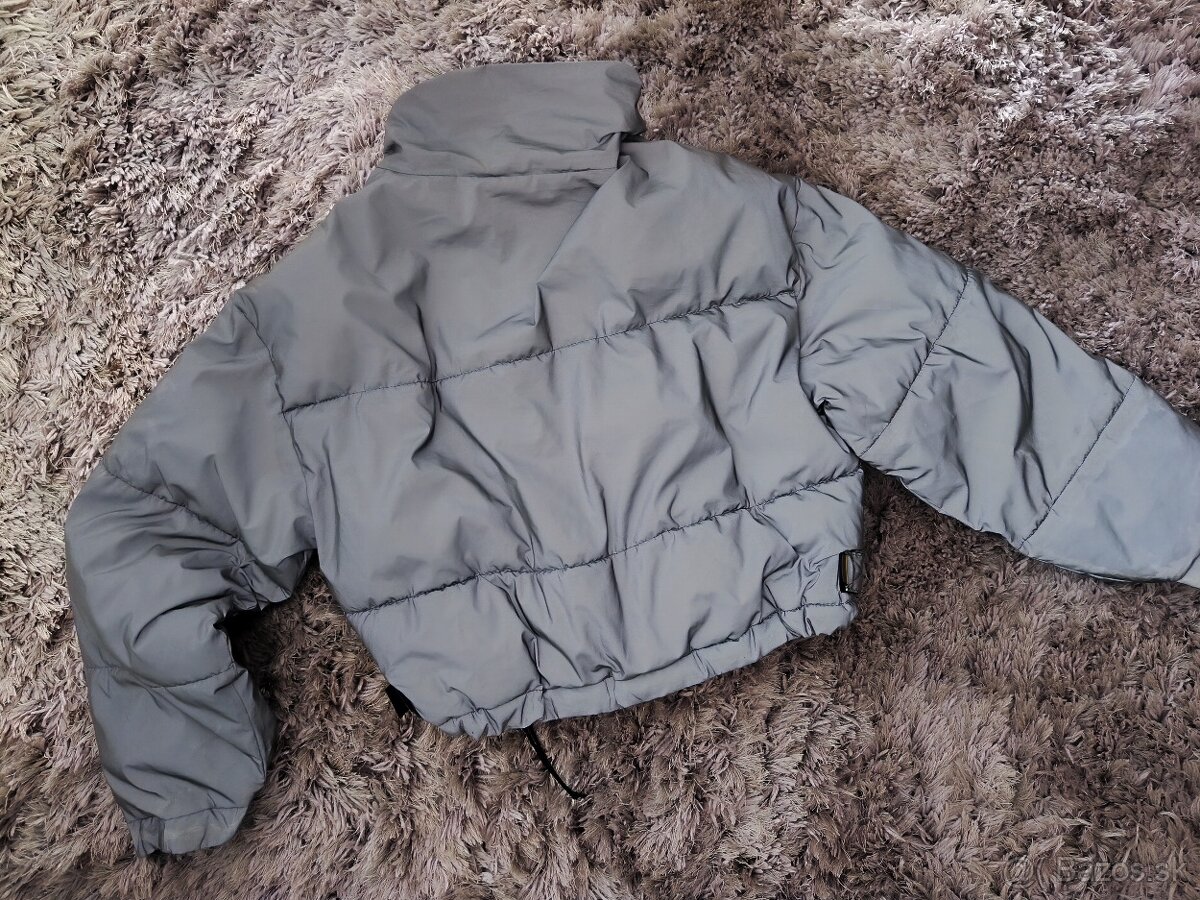 Dámska strieborná reflexná bunda M/38 Pull&Bear - 3