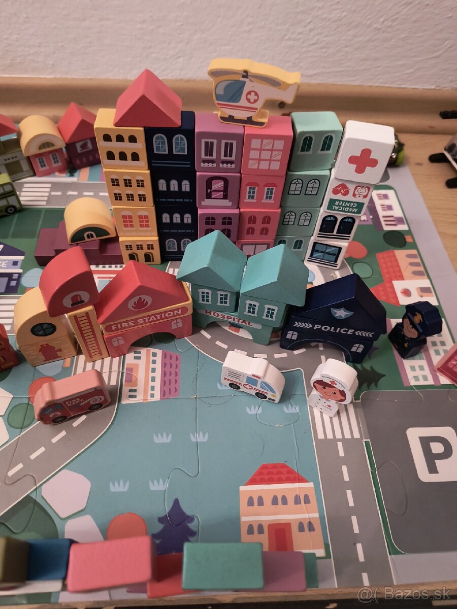 Drevené kocky- čísla+ mesto - 3