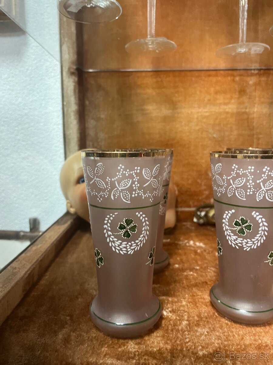 Secesné poháre ručne maľpvané - 3