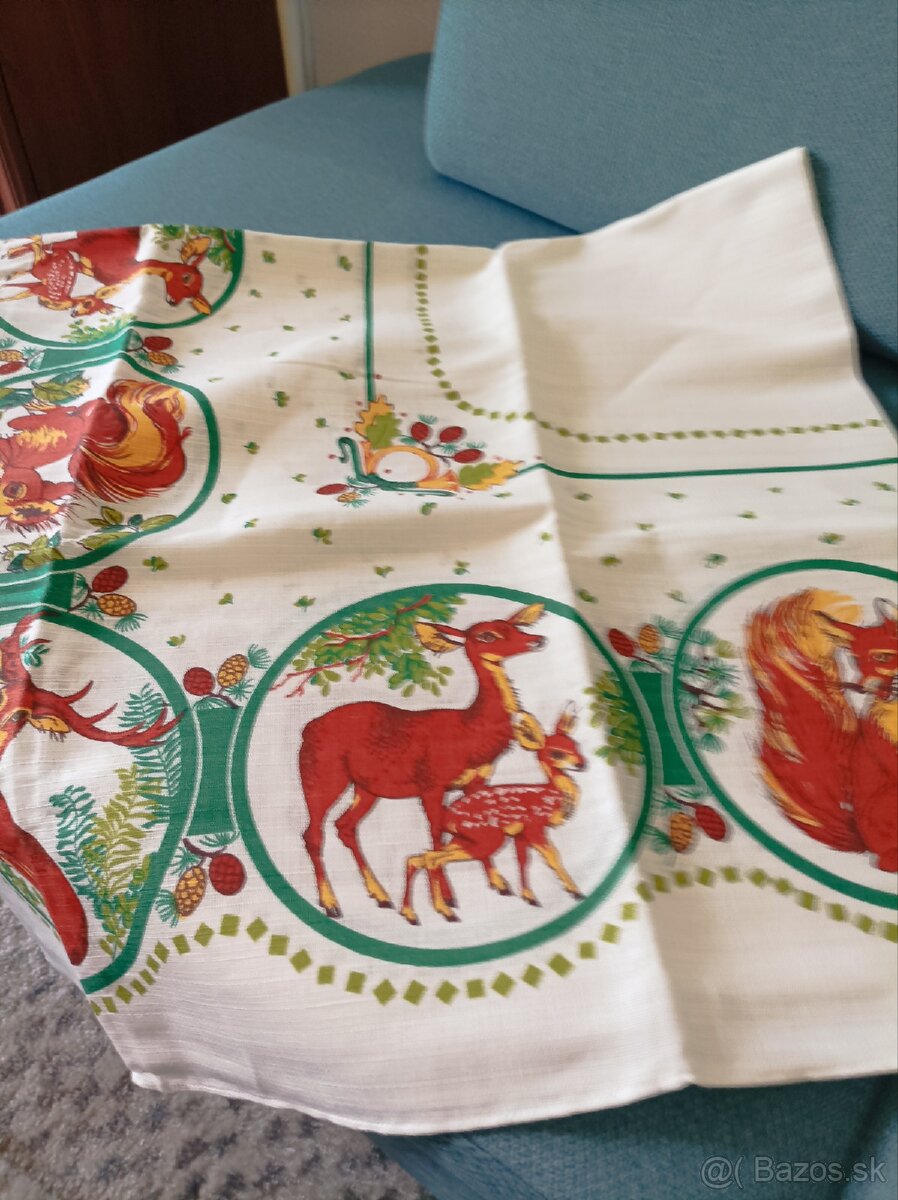 Predám nový obrus , motív srnky - 3
