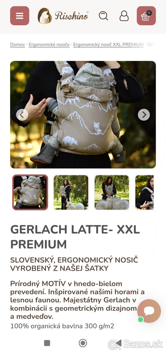Nosič Rischino xxl premium Gerlach latte - 3