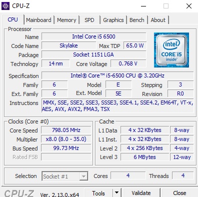 Intel Core i5-6500 (7x) - 3
