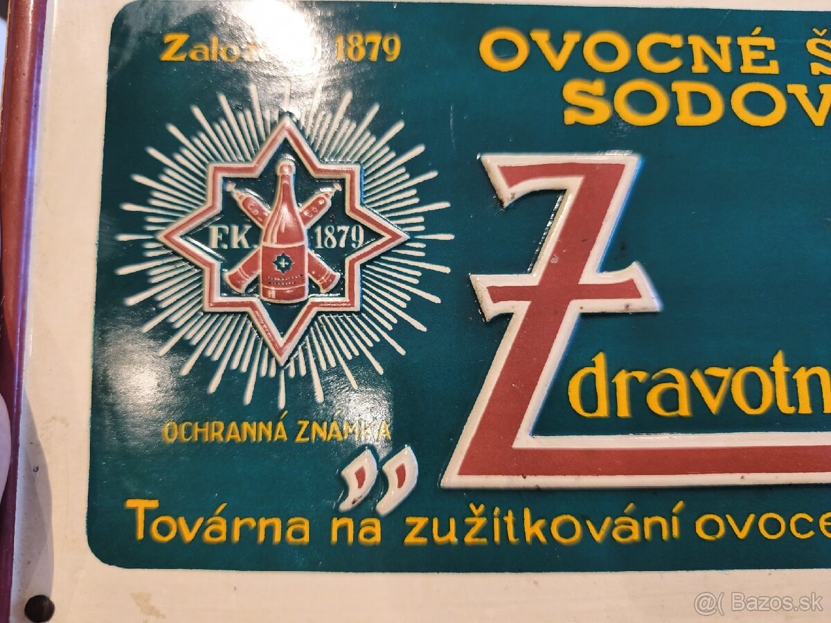 Stará reklamná cedula ,tabuľa. - 3