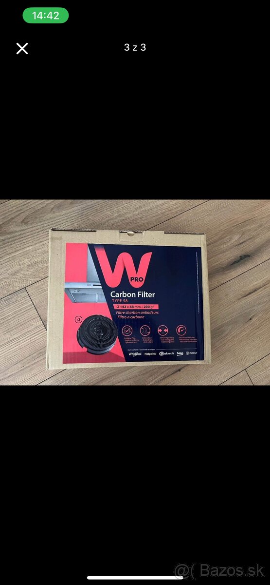 digestor s uhlíkovým filtrom Whirlpool AKR 749/1 NB - 3