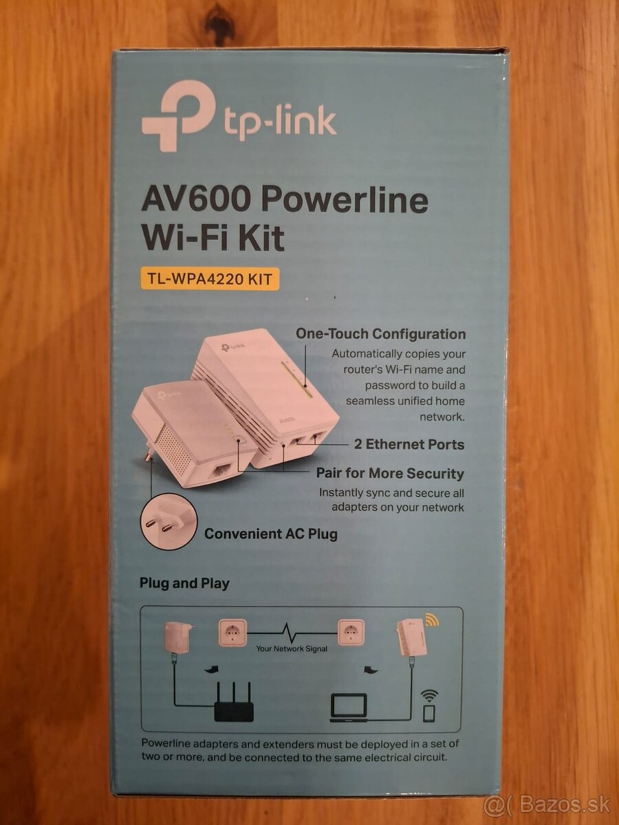 Predám TP-Link Powerline Wi-Fi Kit AV600 (používaný) - 3