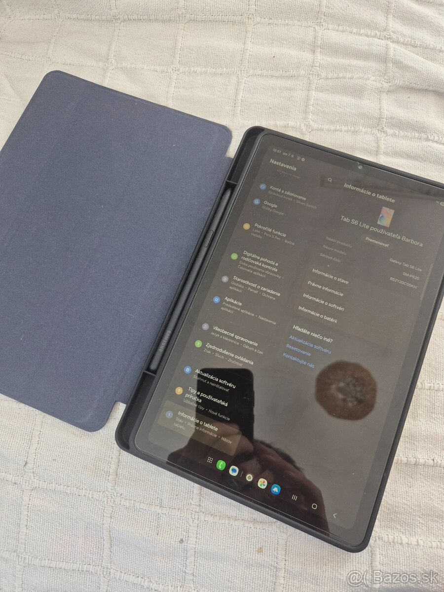 predám tablet samsung s6 lite so stylusom a obalom - 3
