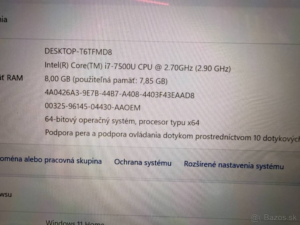 Notebook Lenovo Yoga 720 i7-7500U / 8GB RAM / SSD / dotykový - 3