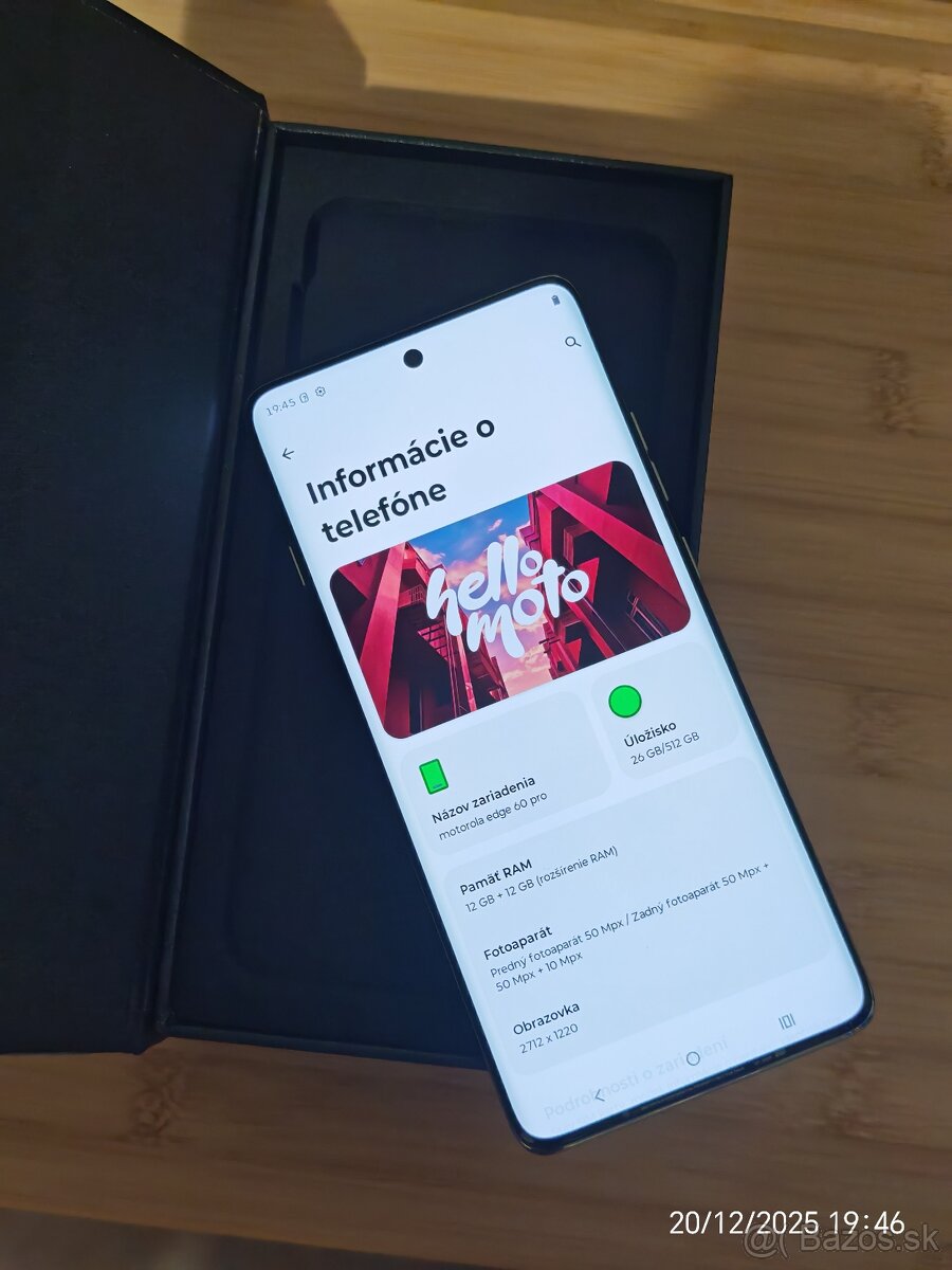 Predám nový telefón Motorola Edge 60 Pro 12+12GB/512GB - 3