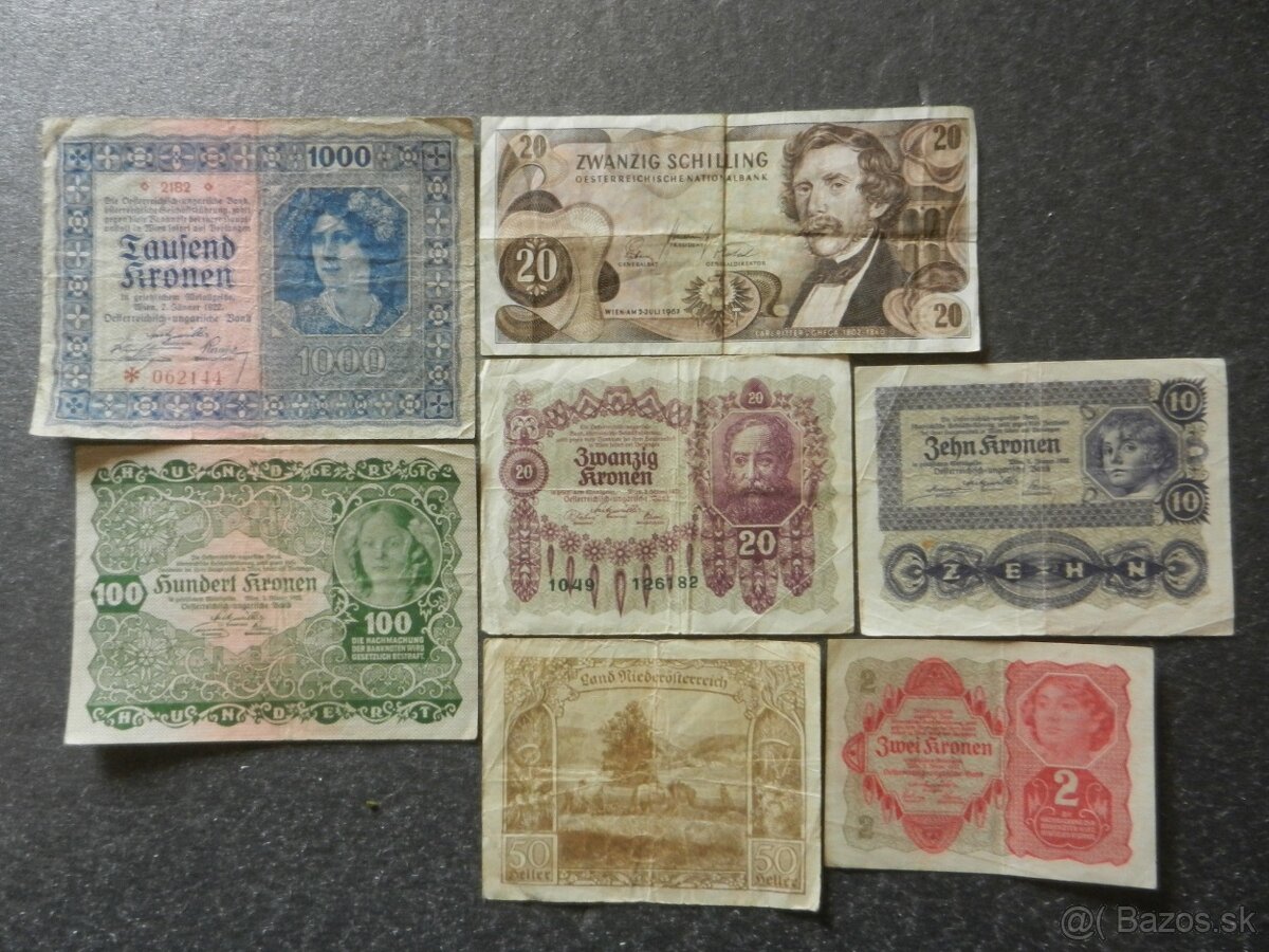 Bankovky staré RU a staré Rakúsko - 3