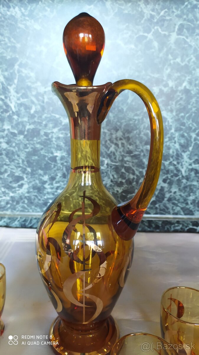 Art deco - poháre a karafa - 3