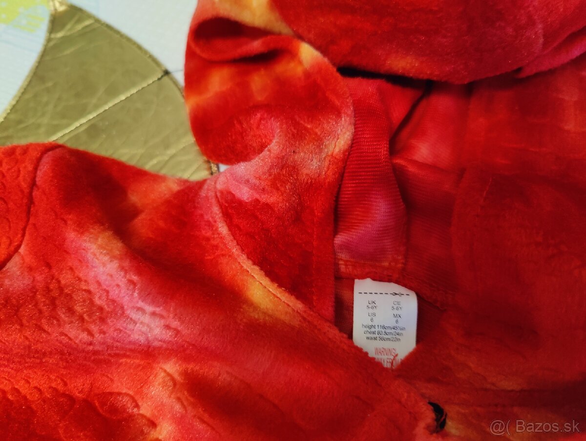 Karnevalový kostým - červený drak - 3