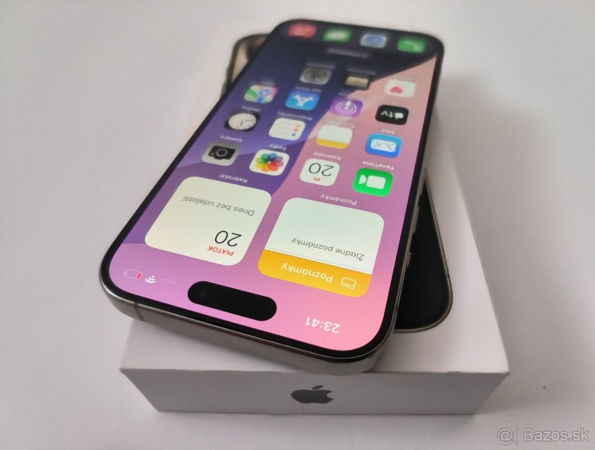 apple iphone 15 PRO MAX 256gb Natural Titanium / Batéria 100 - 3