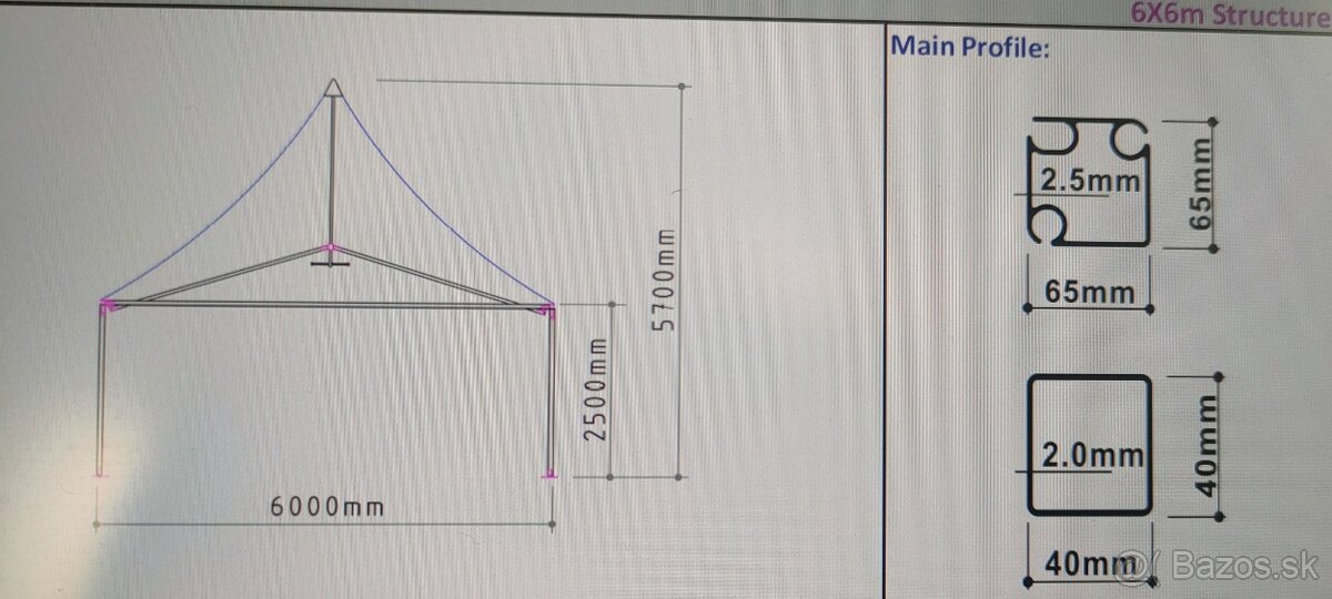 hlinikova pagoda 6x6m - 3