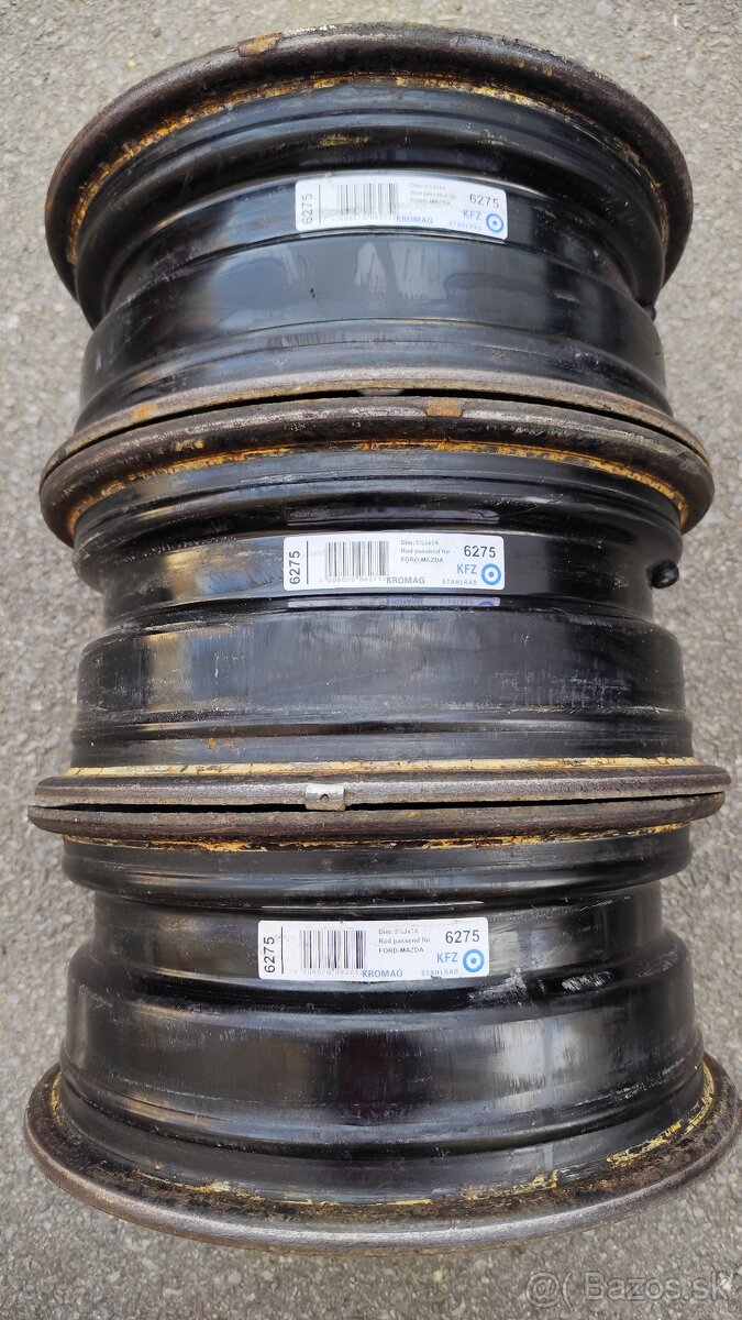 4ks disky 14" Ford, Mazda 2, 14x5,5J, ET47,5 - 3