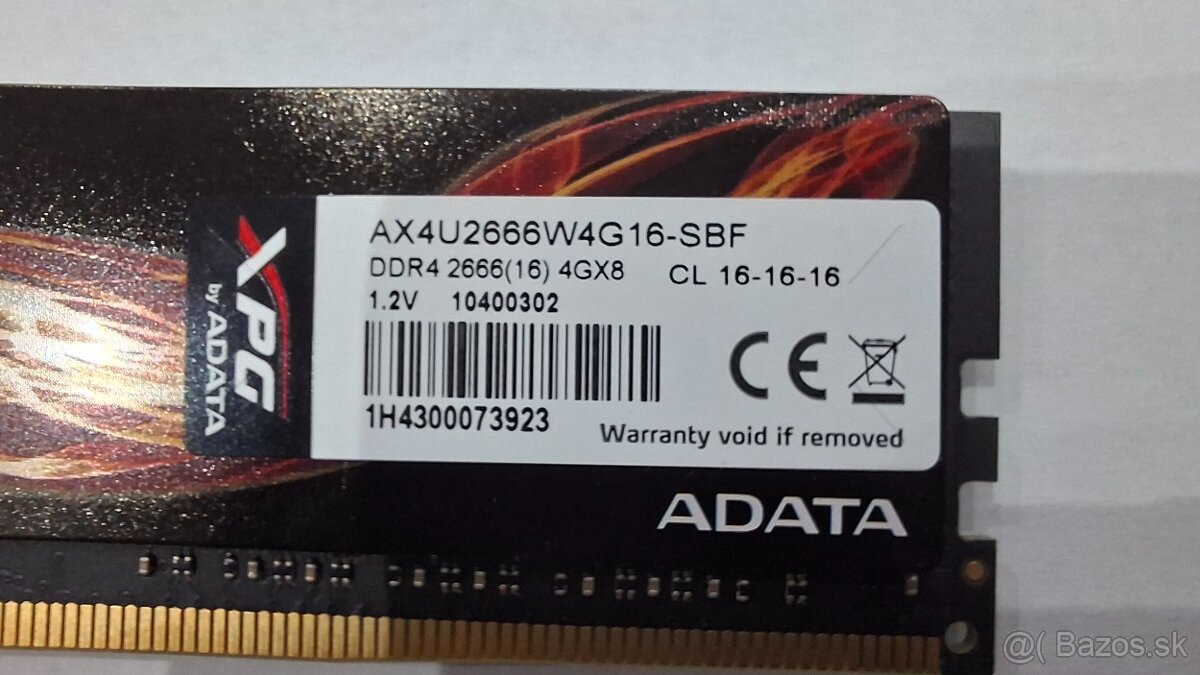 ADATA XPG Flame 4GB DDR4 2666 MHz CL16 - 3