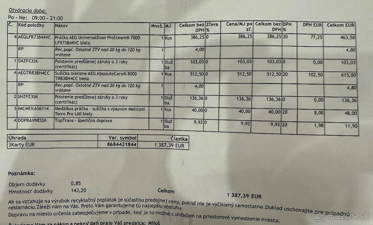 Pračka AEG UniversalDose ProSteam 7000 LFR73844VC / 8 kg - 3