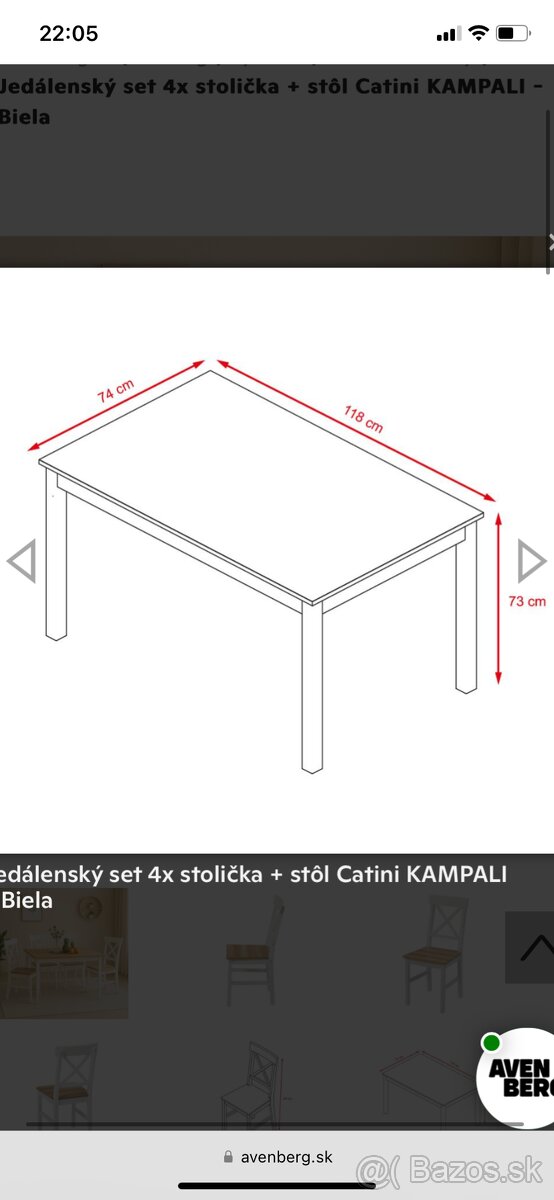 Jedálenský stôl + 4 stoličky - 3