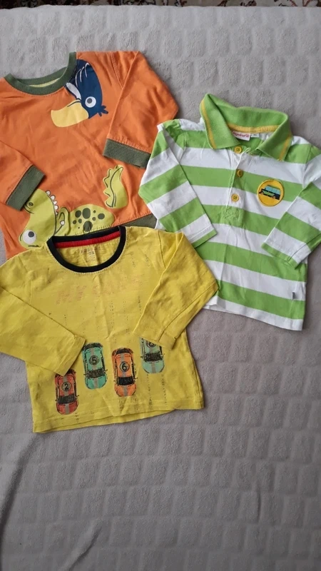 Tričká s dlhým rukávom v.86 - 9ks - 3