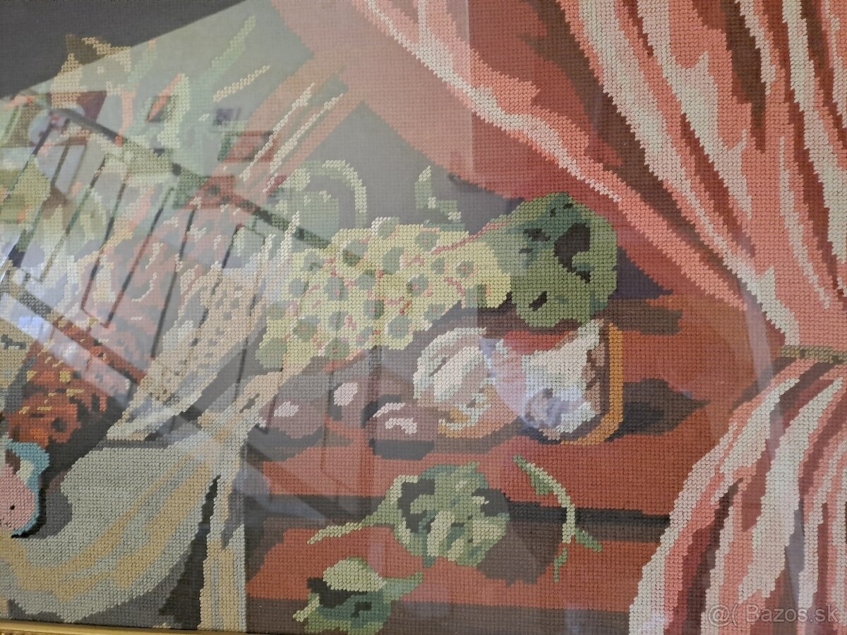 Predám ručne vyšívaný obraz 126x63 - 3