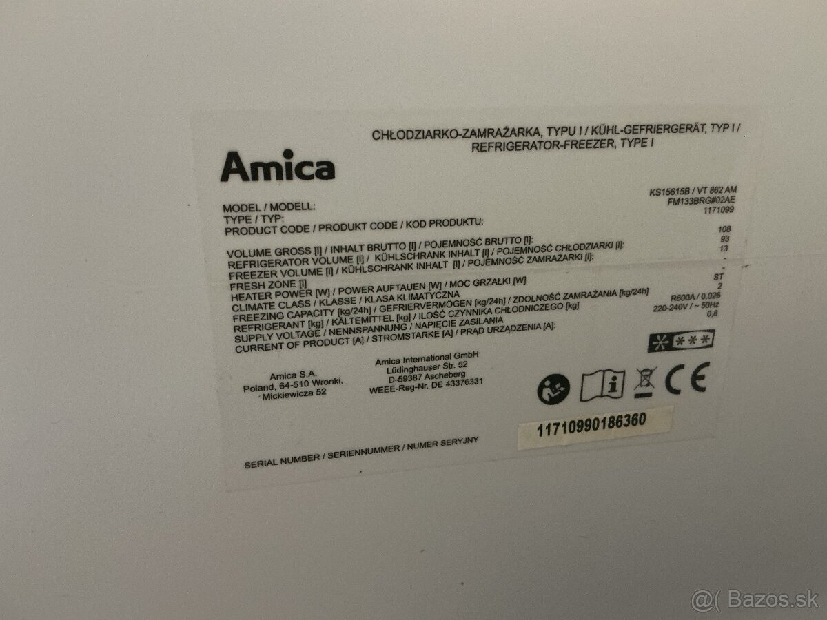 Chladnička Amica retro - 3