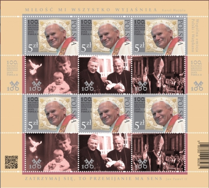 2020 100 rokov Jan Pavol 2 spolocne vydanie Polsko Vatikan - 3