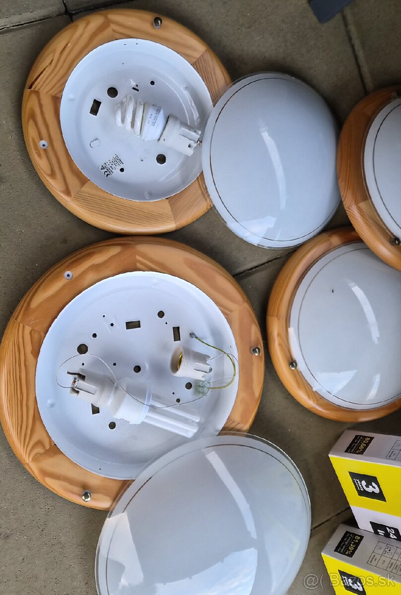 Stropné svietidlo drevo/sklo - 3