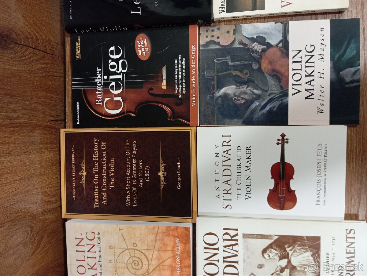 Knihy, husle a nástroje. - 3