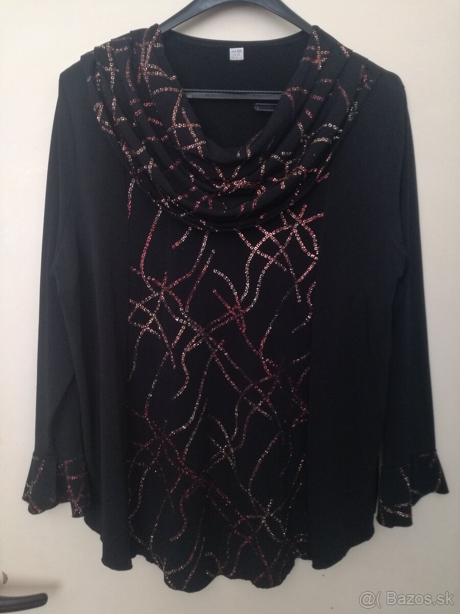 Blúzka so sakom,čierny top, znížená cena - 3