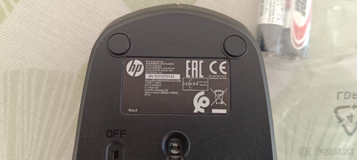 NOVA, NEROZBALENA Bezdrôtová myš HP 150 + baterie - 3