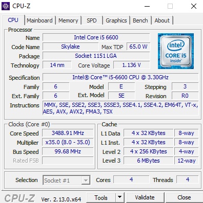 Intel Core i5-6600 (3x) - 3