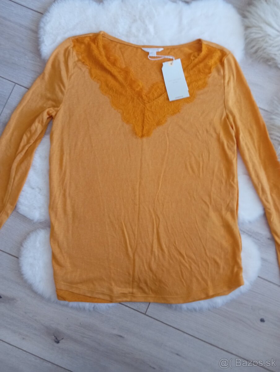 Dámsky horčicovy top M - 3