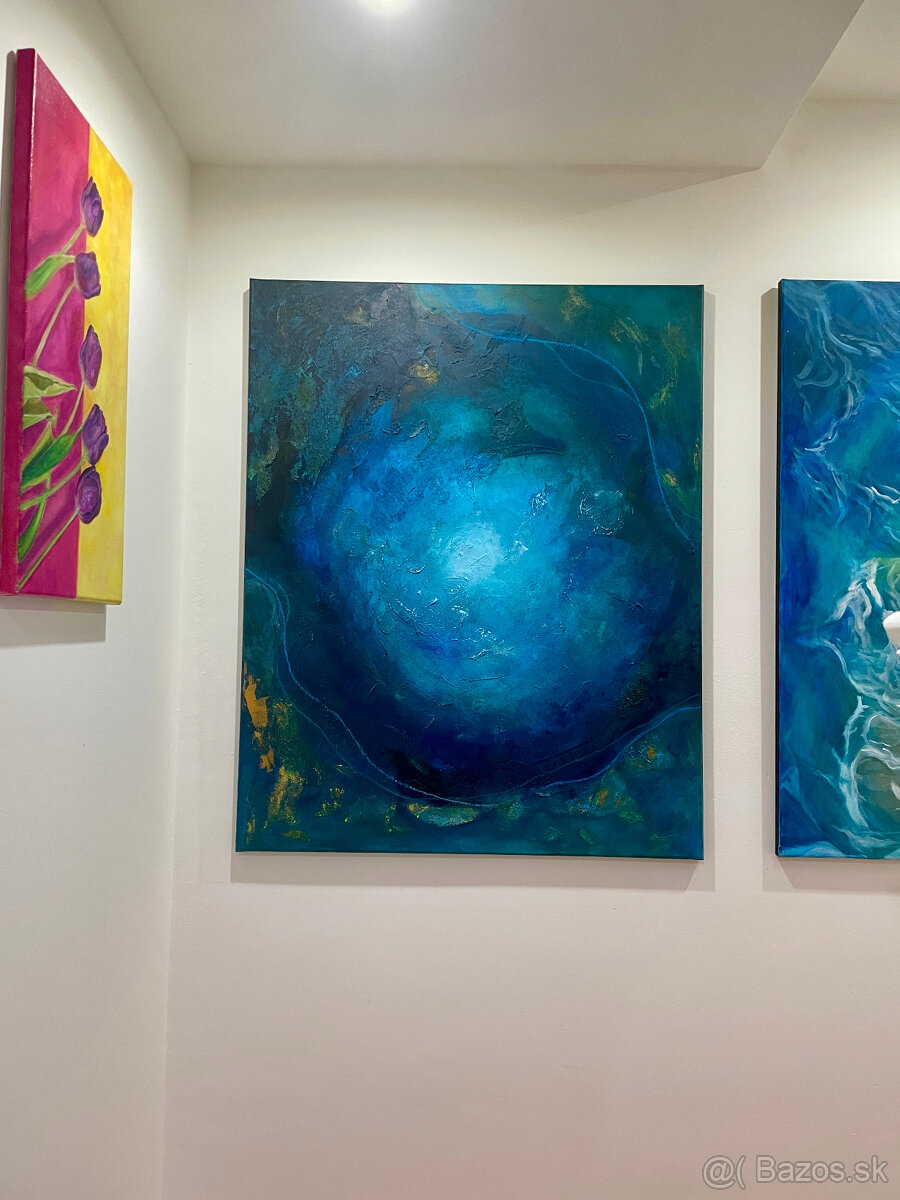 Farby oceánu, maľba 80x100 cm - 3