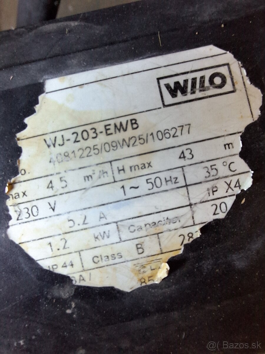 Záhradné čerpadlo Wilo WJ 203 EM/B - 3