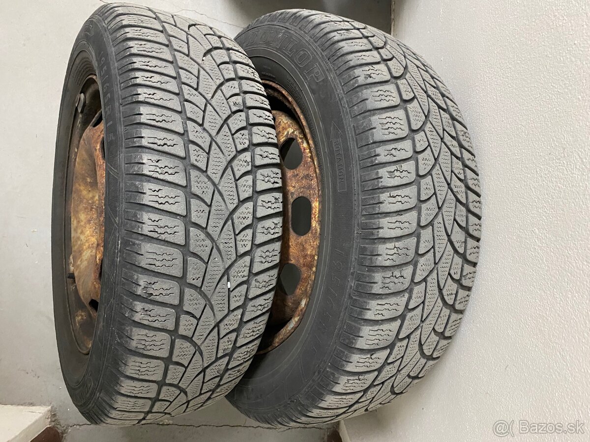 Sada 4 plechových diskov so zimnými pneu Dunlop - 3