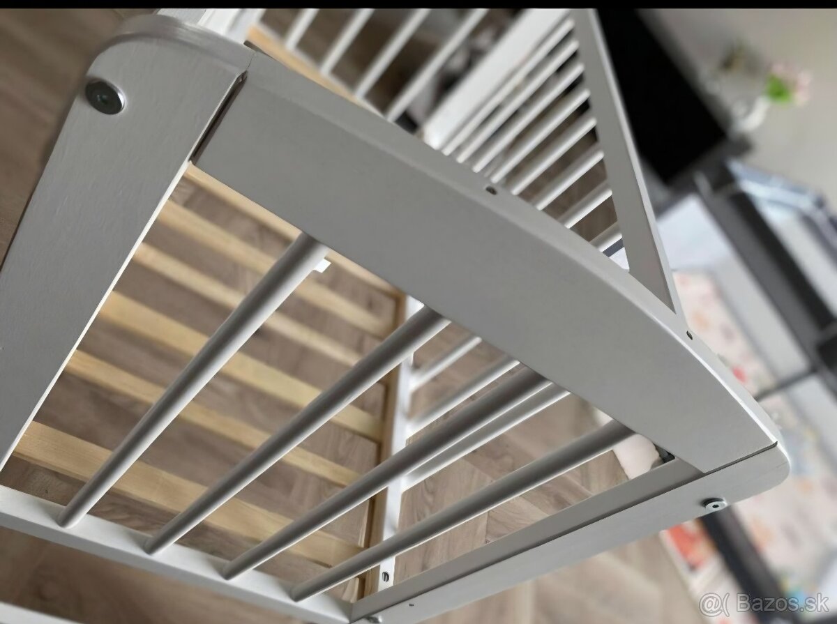 Detská postieľka 95x45 cm - biela - 3