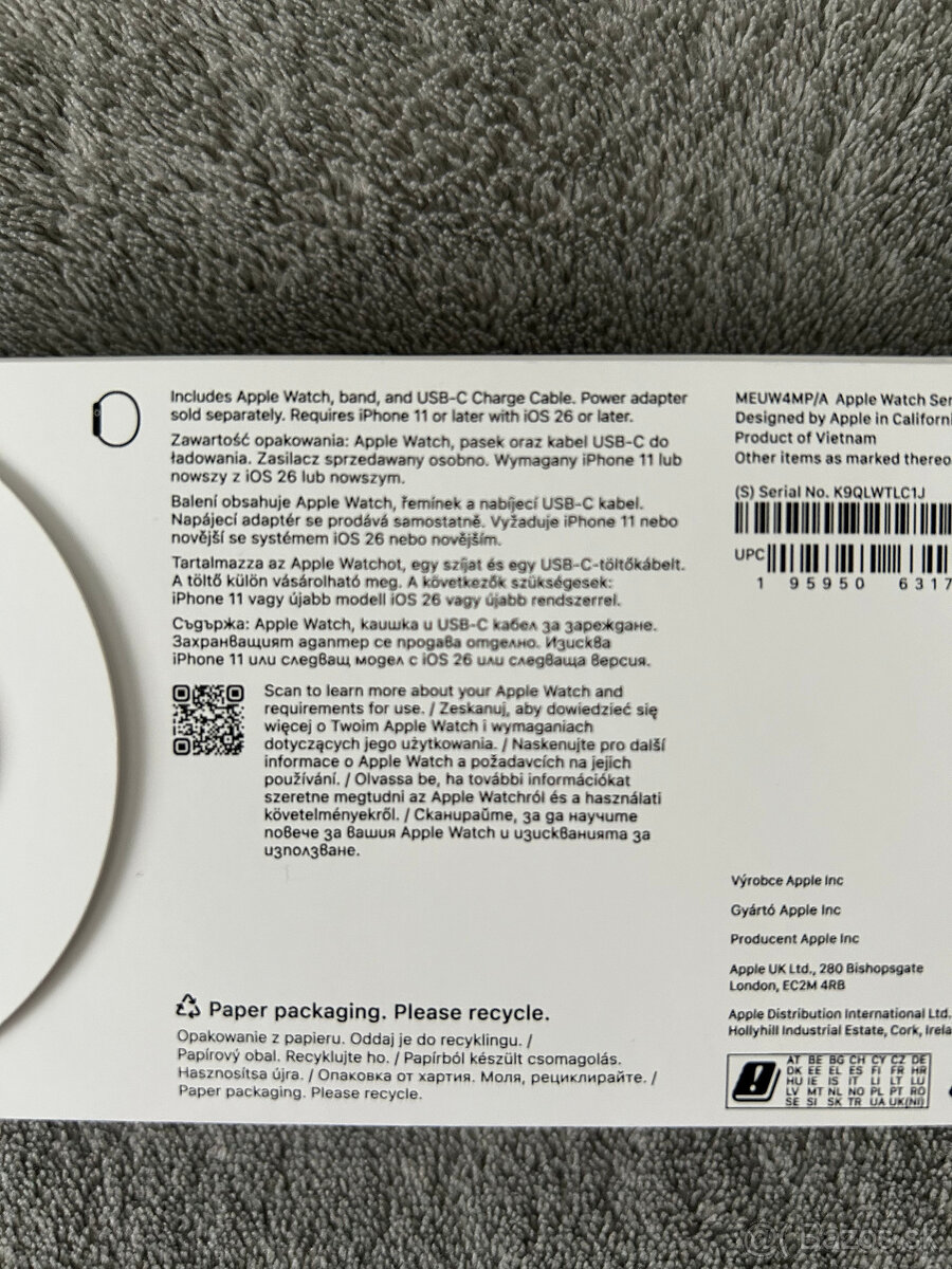 Apple Watch 11 - 46mm Black S/M GPS NOVÉ NEROZBALENÉ - 3