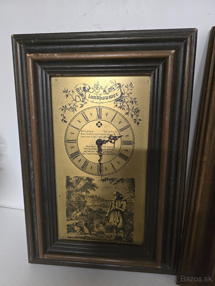 Nástenné drevene hodiny 2x + kríž - 3