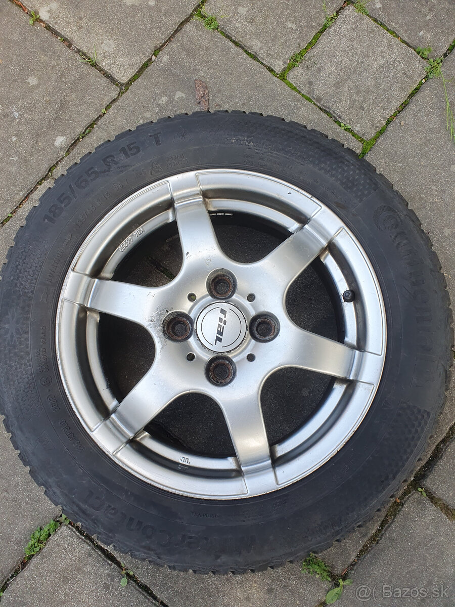 Predám hliníkové disky RIAL 15" + zimné pneu ET42 - 4x114,3 - 3