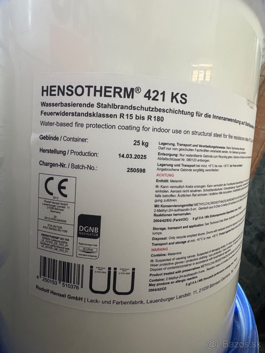 Protipožiarna farba Hensoterm - 3