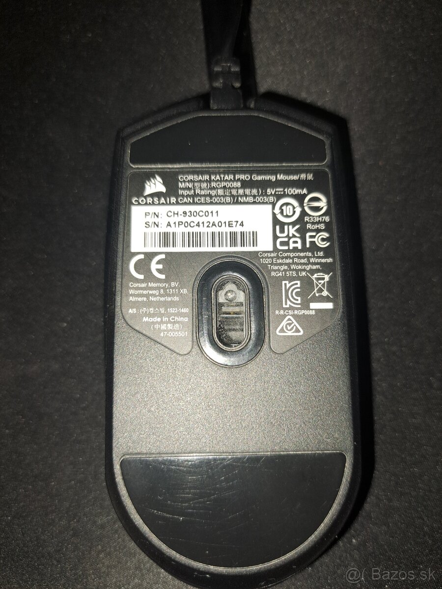 Predám hernú myš Corsair Katar Pro Gaming Mouse. - 3