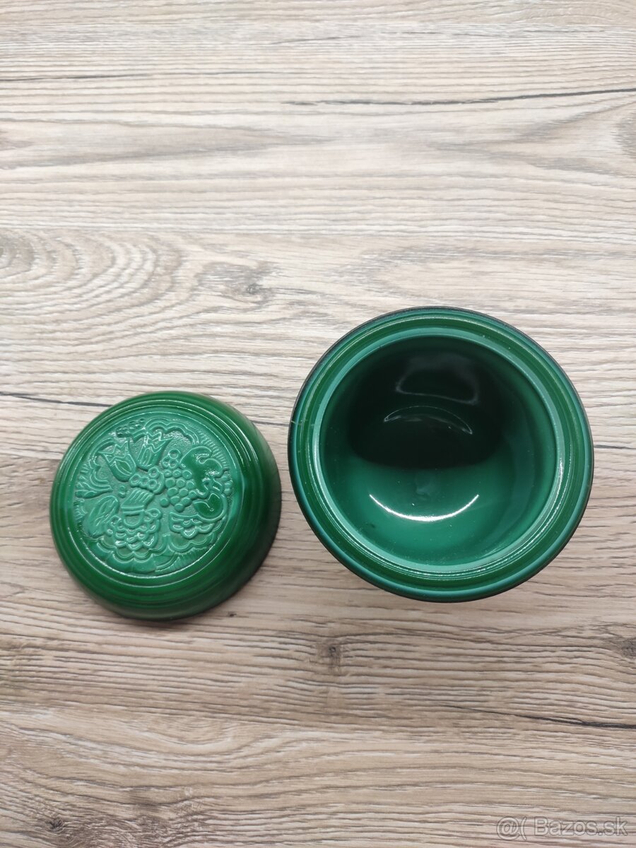 Malachitová dóza s vrchnákom- šperkovnica.... - 3