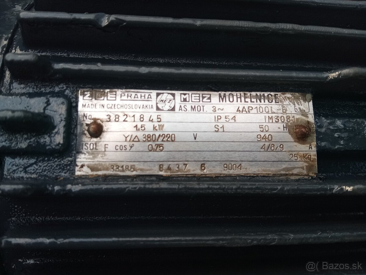 Elektromotor 1,5kW , 940ot. prírubový - 3